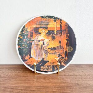 Norman Rockwell 1979 Christmas Plate “Somebody’s Up There”
